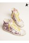 Golden Goose Francy LTD sneakers in canvas with floral pattern white yellow