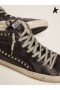 Golden Goose sneakers in metal studded leather black
