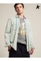 Golden Goose Gray melange Journey collection T-shirt with gold lettering and white logo gray