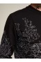 Golden Goose Black Journey collection Archibald sweatshirt with contrasting white embroidery black