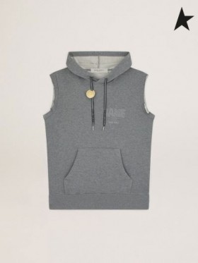 Golden Goose Game EDT Capsule collection sleeveless sweatshirt in gray melange color gray
