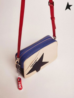 Golden Goose Star Bag made of pebbled leather with black star Skin Color