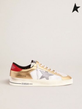 Golden Goose Limited Edition Stardan sneakers with gold inserts white gold color