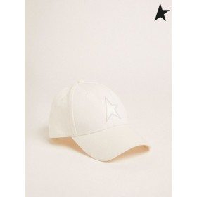 Golden Goose Papyrus white Demos Star collection baseball cap with tone-on-tone star white