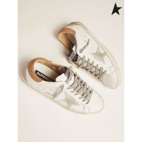 Golden Goose Super-Star sneakers with lizard-print heel tab white
