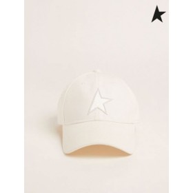 Golden Goose Papyrus white Demos Star collection baseball cap with tone-on-tone star white