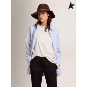 Golden Goose striped shirt white light blue