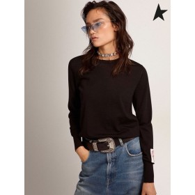 Golden Goose Golden collection round-neck sweater in black wool black
