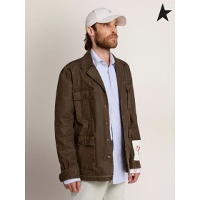 Golden Goose Golden collection safari jacket in military-green canvas green