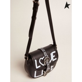 Golden Goose Small black leather Rodeo Bag with 