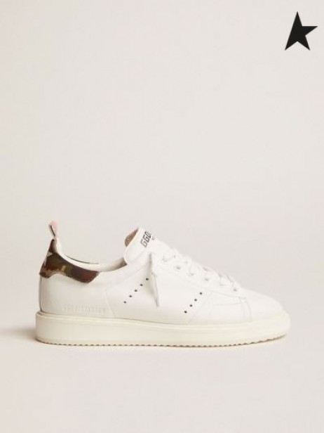 Ganso de ouro Starter tênis com camuflagem guia de calcanhar branco camuflagem