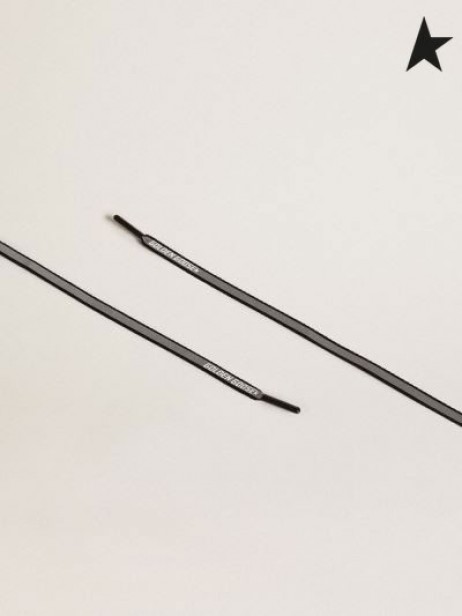 Ganso de ouro azul reflexiva cordões com logotipo azul