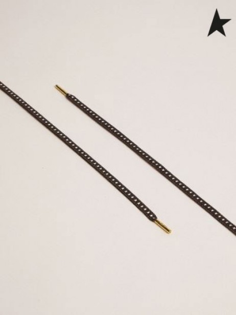 Ganso de ouro jeans cordões com estrelas brancas branco