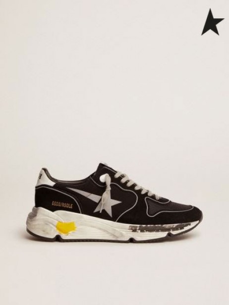 Ganso de ouro Preto Tênis de Sola de tênis com a estrela de prata marrom