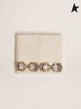 Ganso de ouro Branco Déco Jewelmates coleção bracelete com baguete em forma de cristais brancos da cor do ouro