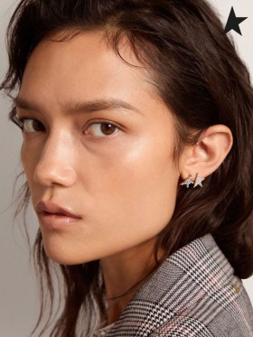 Ganso de ouro Estrelas Jewelmates coleção de brincos em ouro velho cor com decoração contas cor de ouro