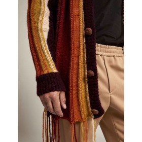 Ganso de ouro Lã Jornada de recolha de Danyal cardigan com riscas Multicolor