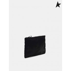 Ganso de ouro Grande em nylon preto Viagem bolsa Listras