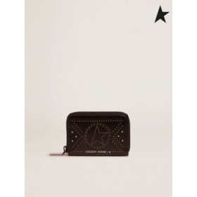 Ganso de ouro Estrelas Compactas carteira em couro com tachas Cor da Pele / Cor da Pele