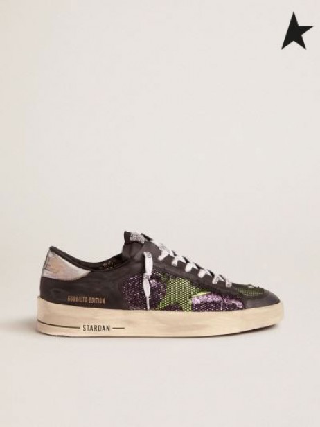 Golden Goose LABOR Limited Edition Stardan cipők csillogó fluoreszkáló sárga részletek Fluoreszkáló sárga, fehér