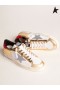 Golden Goose Limited Edition Stardan cipők, arany betétekkel fehér arany szín