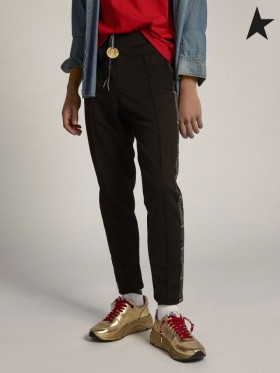 Golden Goose Játék EDT Kapszula kollekció kocogók a fekete logoed csíkok az oldalán fekete