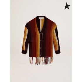 Golden Goose Gyapjú Utazás gyűjtemény Danyalnek kardigán a csíkos minta Multicolor