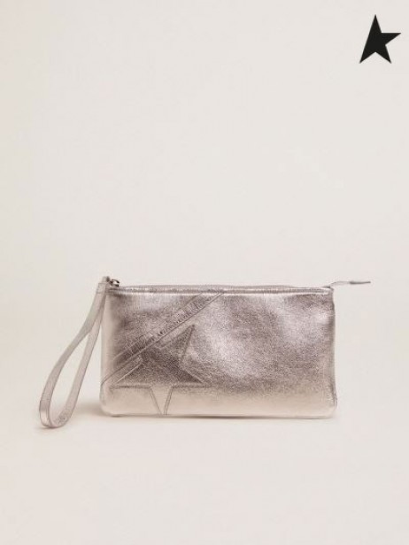 Goose Golden Silver Star Wrist mála clutch Craiceann Dath / Craicinn Dath