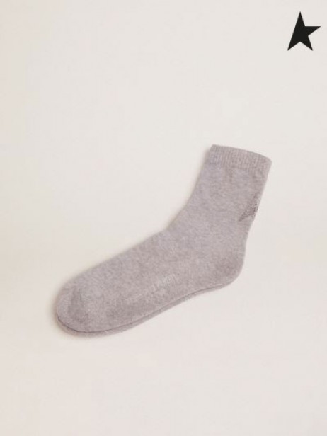 Órga Gé Melange grey stocaí cadáis le glittery silver star brown grey silver óir dath