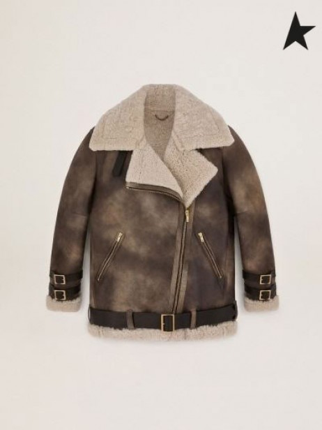 Órga Gé Turas bailiúchán Chelsey shearling uachtar grey