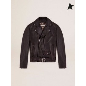 Órga Goose jacket biker leathar dubh