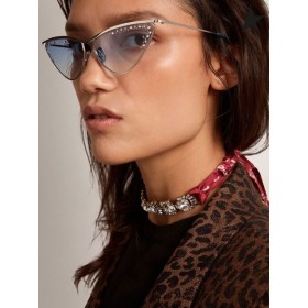 Órga Gé Déco Jewelmates a bhailiú choker muince i óir d ' aois dath le criostail agus clóite scairf óir dath