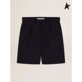 Órga Gé Órga a bhailiú shorts Beirmiúda i dorcha gorm olann dark blue