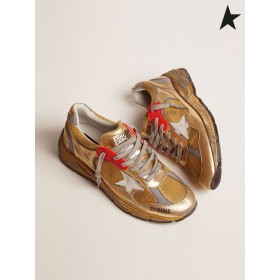 Gé órga Ór Daidí-Star sneakers le suaite a chríochnú, dath an óir antique