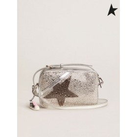 Goose Golden Star Mála déanta as lannaithe leathar le criostail Swarovski Dath Craicinn