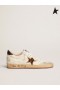 Golden Goose Palla Star sneakers con leopard-print pony pelle stella in pelle nera scheda di tacco bianco beige marrone leopard