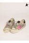 Golden Goose Super Star sneakers in glitter argento e camouflage canvas argento camouflage fucsia nero