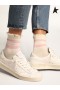 Golden Goose in Difficoltà-finire i calzini bianchi con i baby-rosa strisce e logo bianco