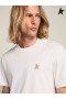 Golden Goose White Star collection T-shirt with star in gold glitter on the front white
