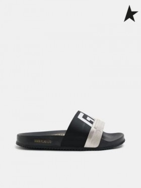 Golden Goose nero Poolstars sneakers con due-colore cinturino logo nero bianco