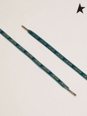 Golden Goose green velvet lacci con lacci oro stampa verde colore oro