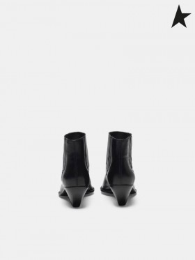 Golden Goose Tramonto ankle boots in pelle nera arancione nero sneakers