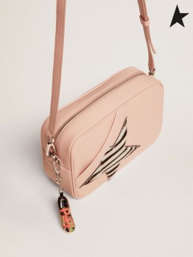 Golden Goose Stelle Borsa in pelle rosa con zebra-stampa pony pelle stella rosa