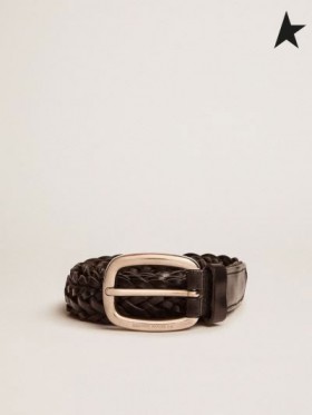 Golden Goose cintura in pelle nera nero