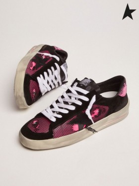 Golden Goose Fucsia e nero Edizione Limitata di LABORATORIO Stardan sneakers nero bianco