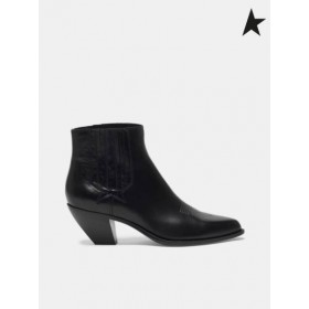 Golden Goose Tramonto ankle boots in pelle nera arancione nero sneakers