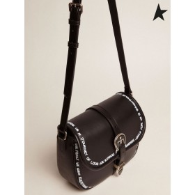 Golden Goose Medio nero in pelle Rodeo Borsa con stampa di schermo nero