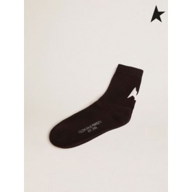Golden Goose Black Star collection calze con contrasto stella bianco nero