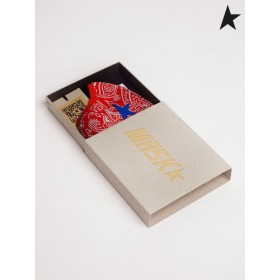 Golden Goose Bandana stampa Golden maschera per il viso con la blue star marrone blu rosso