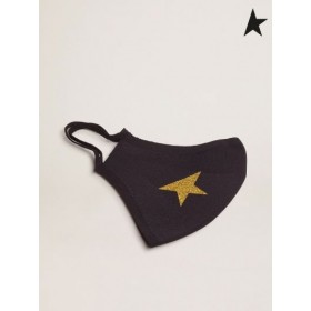 Golden Goose Nero d'Oro maschera per il viso con stella d'oro marrone nero